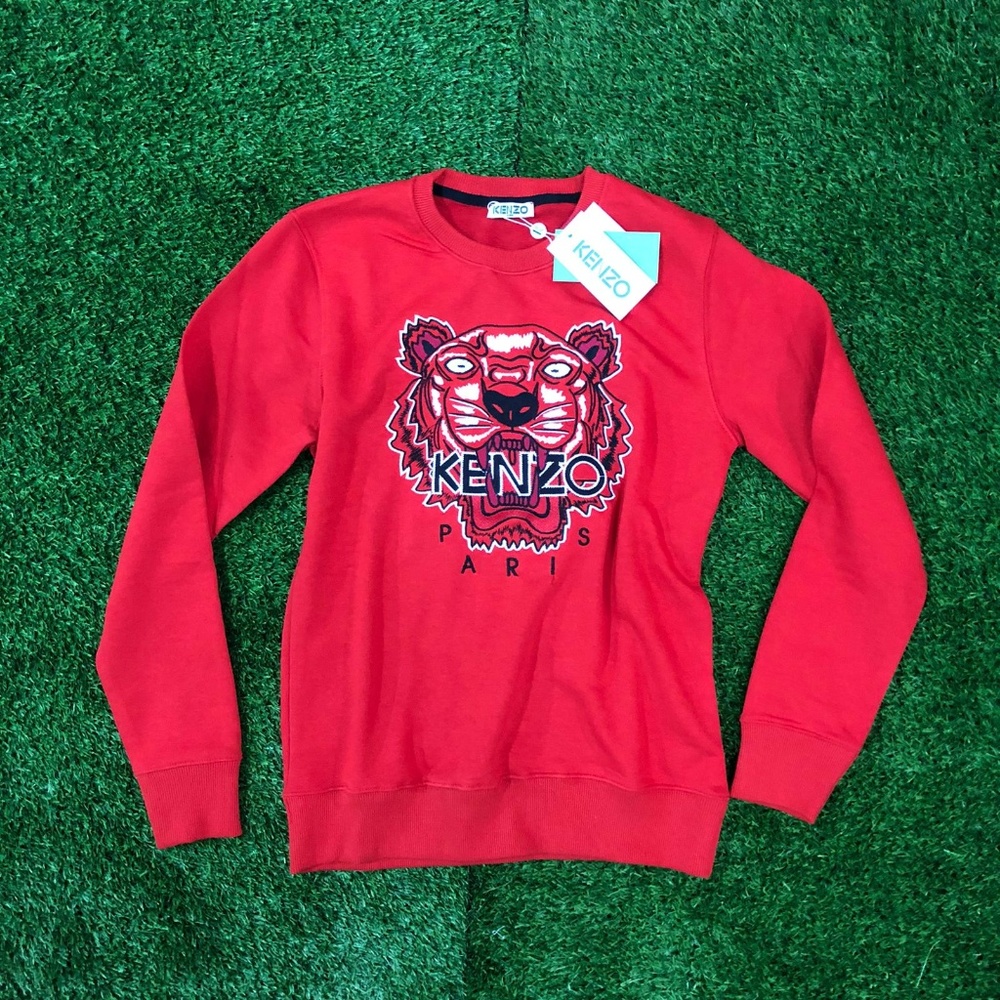 Kenzo Men Black&White Tiger Red Sweater Crewneck S